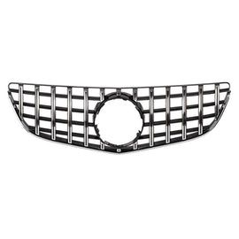 Chrome+Black GTR Front Grille For 2014-17 Mercedes-Benz E-CLASS C207 W207 Coupe