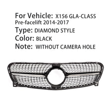 Load image into Gallery viewer, DIAMOND Grille for Mercedes X156 GLA-CLASS Pre-facelift 2014-2017 BLACK CHROME