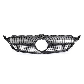 Diamond Grill For Mercedes Benz W205 C Class C250 C300 C400 2015-2018 Silver
