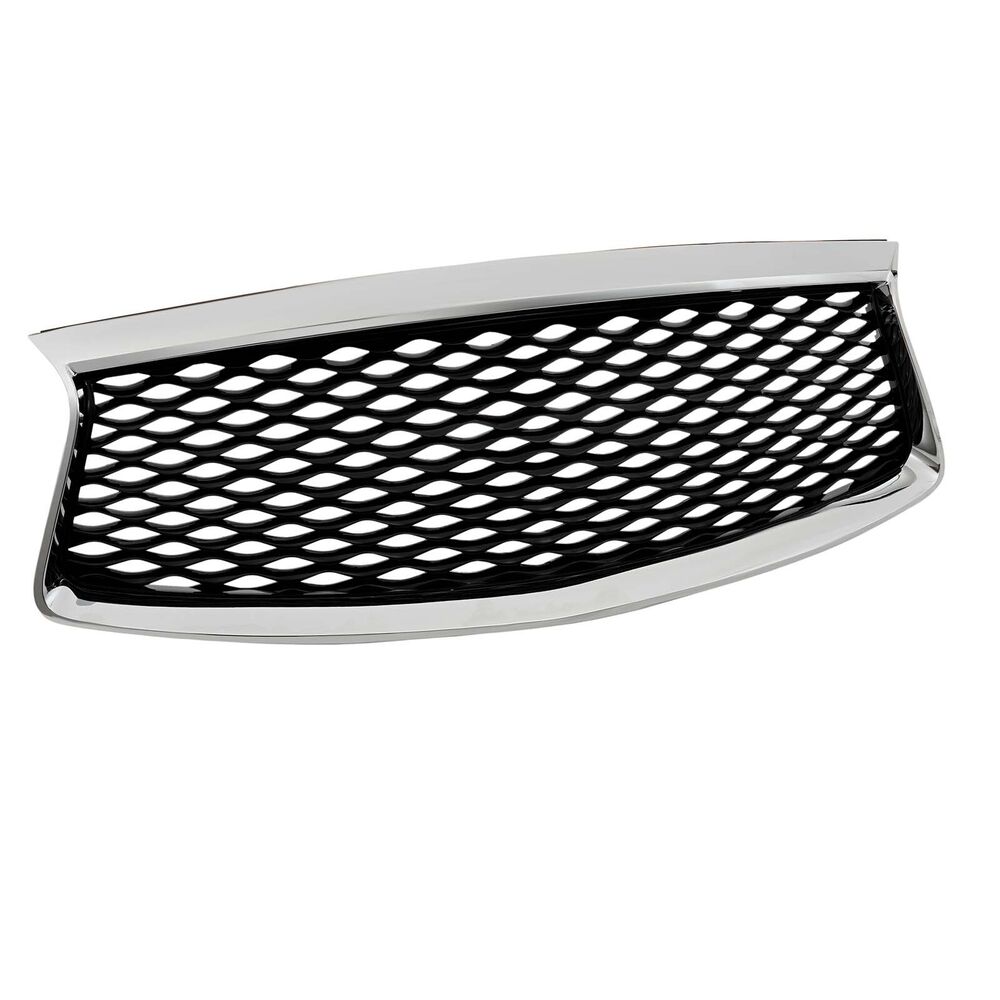 Fits Infiniti QX60 2016-2020 Front Bumper Upper Grill Grille Badgeless Chrome