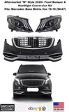 For 16-20 Mercedes-benz W447 Metris Upgrade M Style Front Bumper Headlights Kit