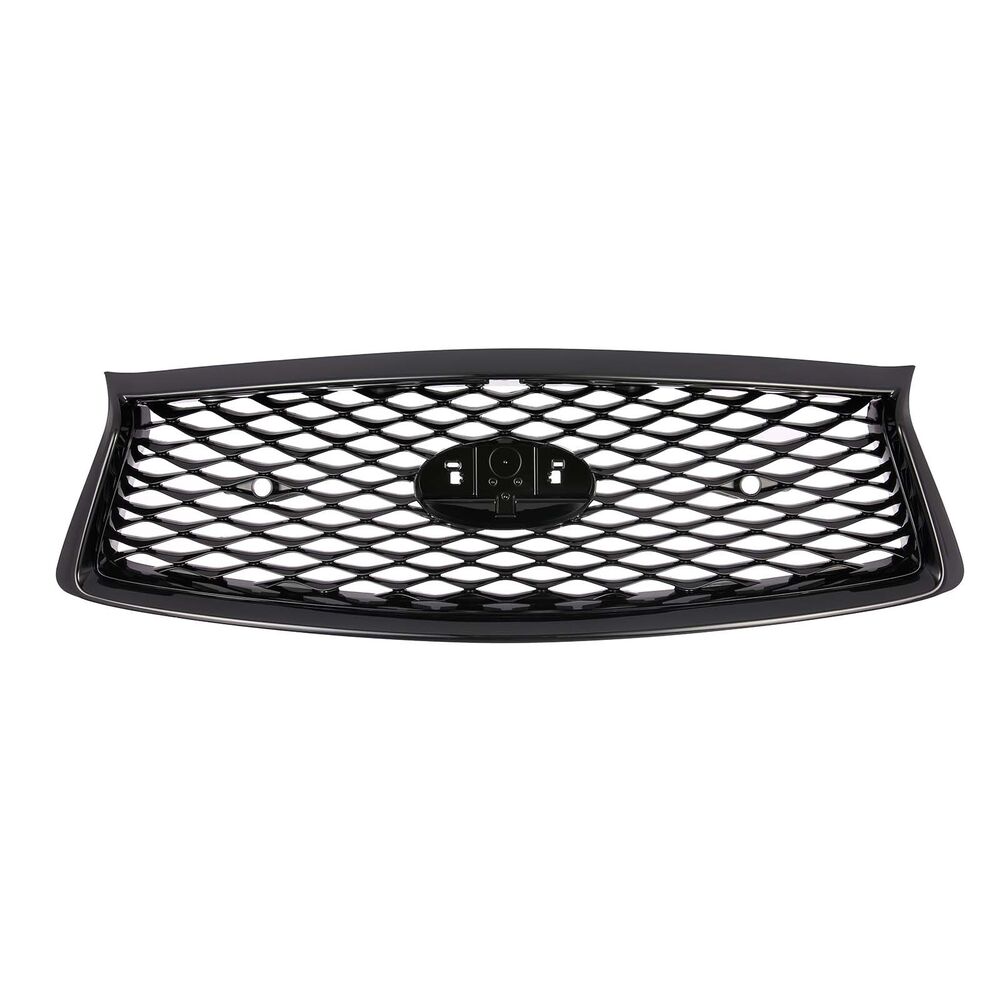 For 18-22 Infiniti Q50 Sport Front Bumper Upper&Lower Grille Grill Glossy Black