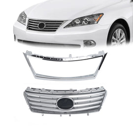 For 2010 2011 2012 Lexus ES350 Front Bumper Upper Grille w/ Chrome Molding Trim