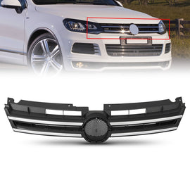 For 2011-2014 Volkswagen Touareg Front Bumper Upper Grille Grill W/Chrome Trim