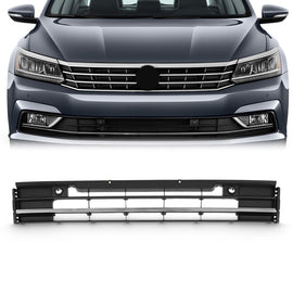 For 2016-2019 VW Passat Front Bumper Lower Grille w/Chrome Trim w/Sensor Hole