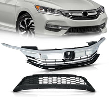 Load image into Gallery viewer, For 2016 2017 Honda cSedan 4D Front Bumper Grille Grill Upper Lower Kit