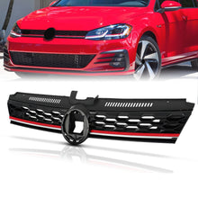 Load image into Gallery viewer, For 2017-2019 VW Golf MK7 7.5 GTI Style Mesh Front Hood Grille w/ Red Trim