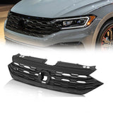For 2019-2021 Volkswagen VW Jetta MK7 Front Bumper Grille Glossy Black Grill