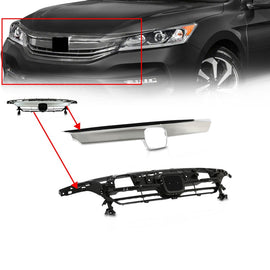 For 2021-2022 Honda Accord Front Upper Grille+Grille Cover Set 2PCS