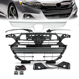 For 2021-2023 Honda Accord Front Grille/Trim/Head Lamp Trim/LED Fog Light Set