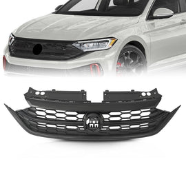 For 2022 2023 2024 Vw Volkswagen Jetta Front Bumper Black Grill Upper Grille