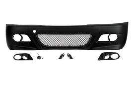 For BMW 00-06 E46 3 Series, M3 Style Front Bumper w/Bracket & H Style Fog Cover