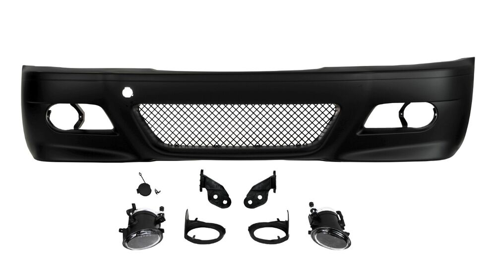 For BMW 00-06 E46 M3 Style Front Bumper Coupe/Convert w/ Fog Lamp+OEM Fog Cover