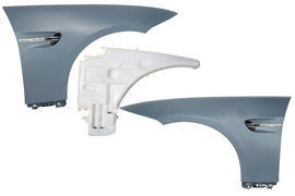 For BMW 07-12 E92/E93 M3 Style Fenders with LED Side Lamp With Water Tank