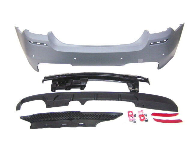 For BMW 11-16 5 Series F10 M Performance RearBumper with PDC+528i Style Diffuser