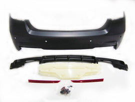 For BMW 12-18 3Series F30 M Performance Rear Bumper Quad Exhaust Outlet With PDC