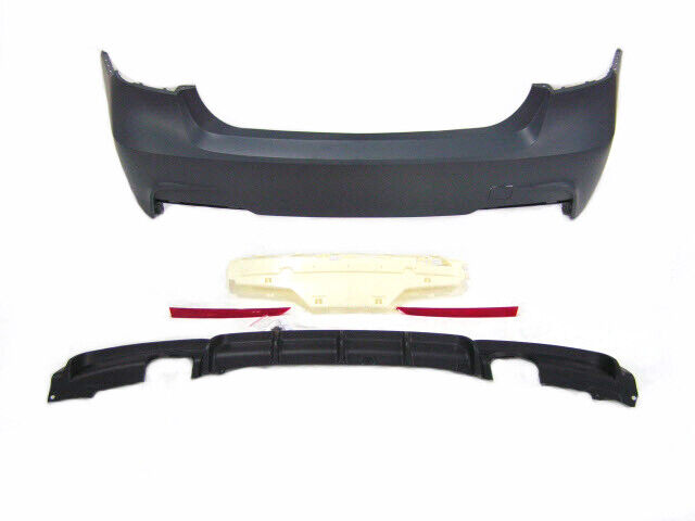 For BMW 12-18 3 Series F30 M Performance Rear Bumper with 335i Diffuser w/o PDC