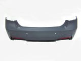 For BMW 12-18 F30 M Performance Style Rear Bumper with 335i Diffuser with PDC