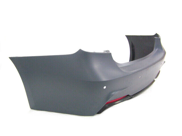 For BMW 12-18 F30 M Performance Style Rear Bumper with 335i Diffuser with PDC