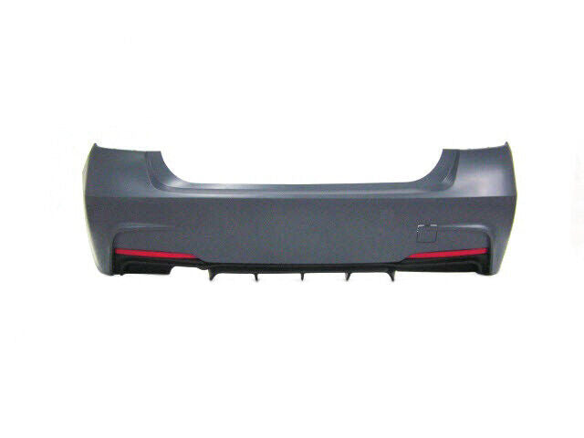 For BMW 12-18 F30 , M Performance Style Rear Bumper with 328i diffuser No PDC