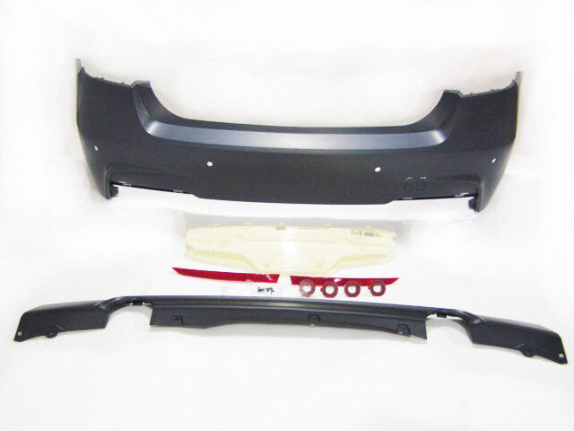 For BMW 12-19 3Series F30 M Tech RearBumper with 335i Dual Single Diffuser w/PDC