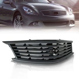 For Infiniti G37 G25 2010-2013 Q40 Sedan Carbon Fiber Look Front Bumper Grille