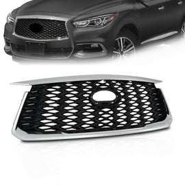 For Infiniti QX60 2022 2023 Front Radiator Upper Grille Black&Chrome 62310-6SA1B