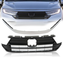 Load image into Gallery viewer, Front ABS Black Upper Grille Grill Chrome Molding For Honda Odyssey 2021-2023