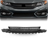 Front Bumper Center Lower Grille For 2014-2015 Honda Civic Coupe Textured Black