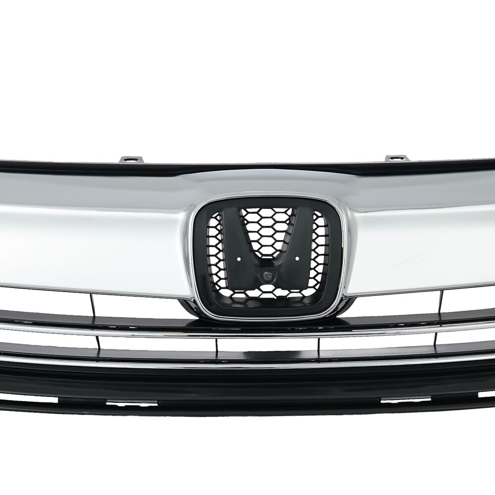 Front Bumper Grille Grill & LED Fog Lights Set For 2016 2017 Honda Accord Sedan