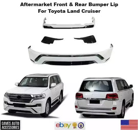 Front Bumper Lip & Rear Bumper Splitter For Land Cruiser LC200