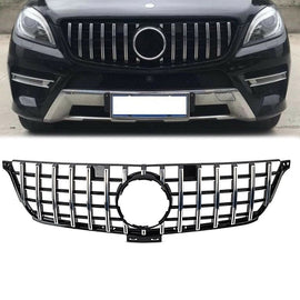 Front GT Grille Chrome Black For Mercedes Benz W166 2012-2015 ML350 400 550 AMG
