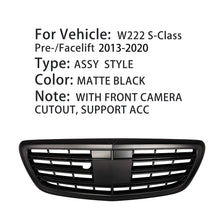 Load image into Gallery viewer, Front Grille GT Style Matte Black For Mercedes Benz W222 S CLASS Sedan 2013-2020