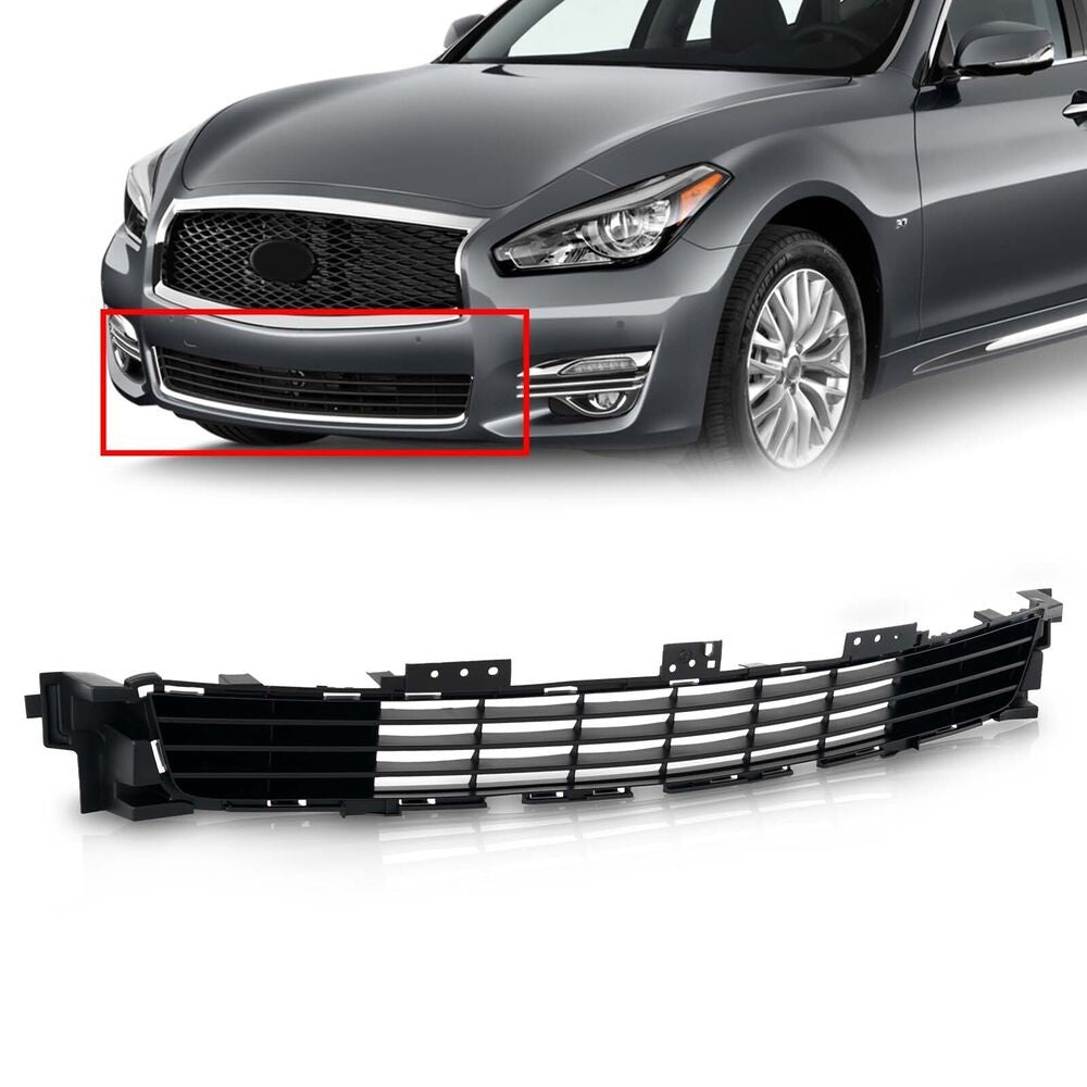 Front Lower Bumper Grille For Infiniti Q70 2015-2019 Black 622564AM0B