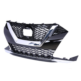 Front Upper Grille With Chrome Trim & LED Fog Lights For 2019-2021 Nissan Maxima