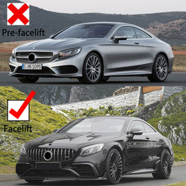 GT Style Grille For Mercedes Benz W217 S COUPE Class S560 2018-2020 W/ Chrome