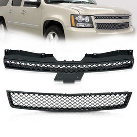 Grille For 2007-2014 Tahoe/Suburban/Avalanche Black Grill Front Bumper 15835084