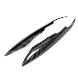 Headlight Eyebrow Eyelid Cover Trim Carbon Style For Audi A4 B7 2005-2008