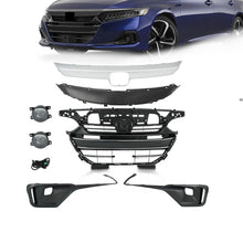Load image into Gallery viewer, Kit Set Fit 2021-2023 Honda Accord Front Bumper Grille / Cover / Trim Fog Light