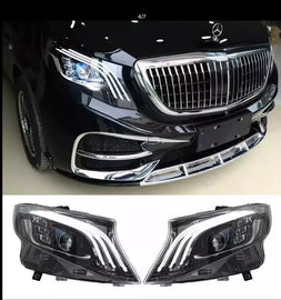 LED Headlights For 2016-2023 Mercedez Benz Metris Head Lamp Assembly Halogen