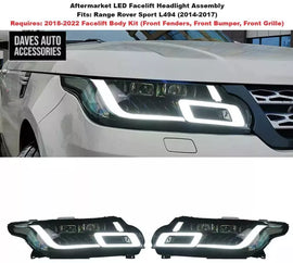 LED L494 Headlight Assembly For Range Rover Sport 2014-2017 Upgrade To 2018-2022