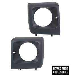 Aftermarket Dark Gray Headlight Bezels For 2003 G500 Mercedes-Benz
