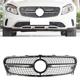 Silver Diamond Slats Style Front grille For Mercedes Benz GLA-Class X156 18-20
