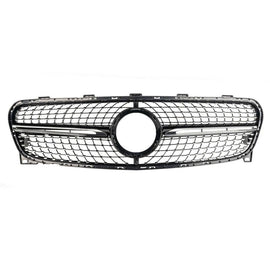 Silver Diamond Slats Style Front grille For Mercedes Benz GLA-Class X156 18-20