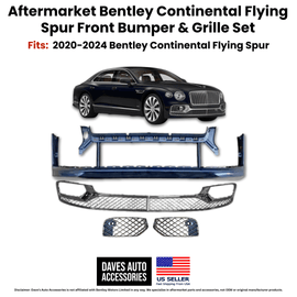 Daves Auto Accessories Aftermarket 2020-2024 Bentley Continental Flying Spur Front Bumper & Grille Set