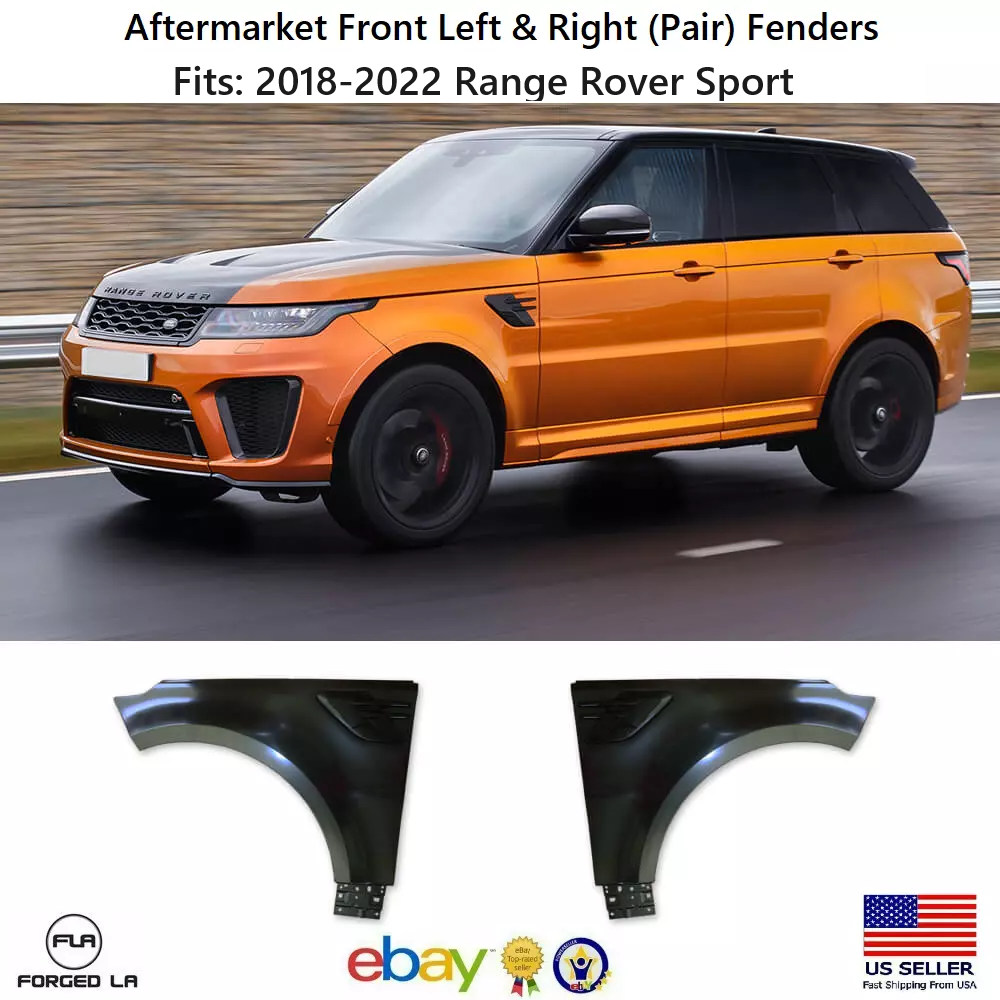 Forged LA Aftermarket Front Fender Panel Driver & Passenger Fit 18-22 Land Range Rover SVR