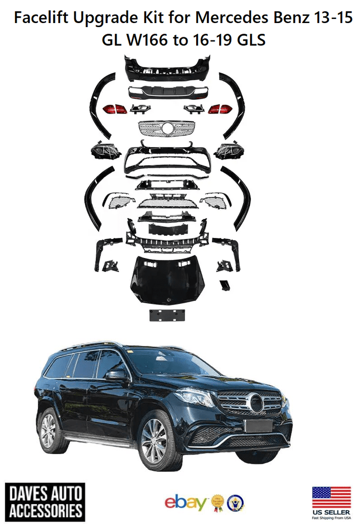 Forged LA Aftermarket Full Body Facelift Kit for 13 - 15 Mercedes GL W166 to 16 - 19 GLS