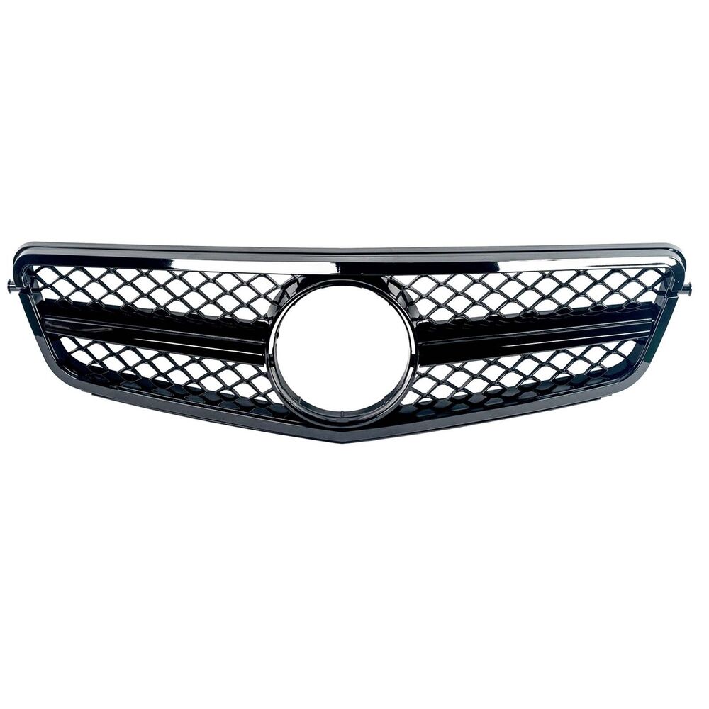 Forged LA AMG Style Front Bumper Grille Gloss Black For 2007-2014 Benz W204 C300 C180 C350