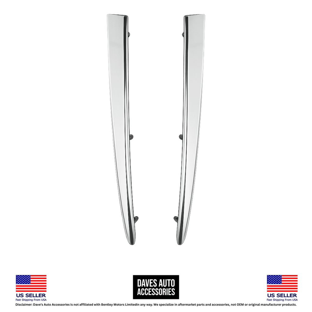 Daves Auto Accessories Bentley Continental GT GTC Flying Spur Front Bumper Side Trim Molding Set