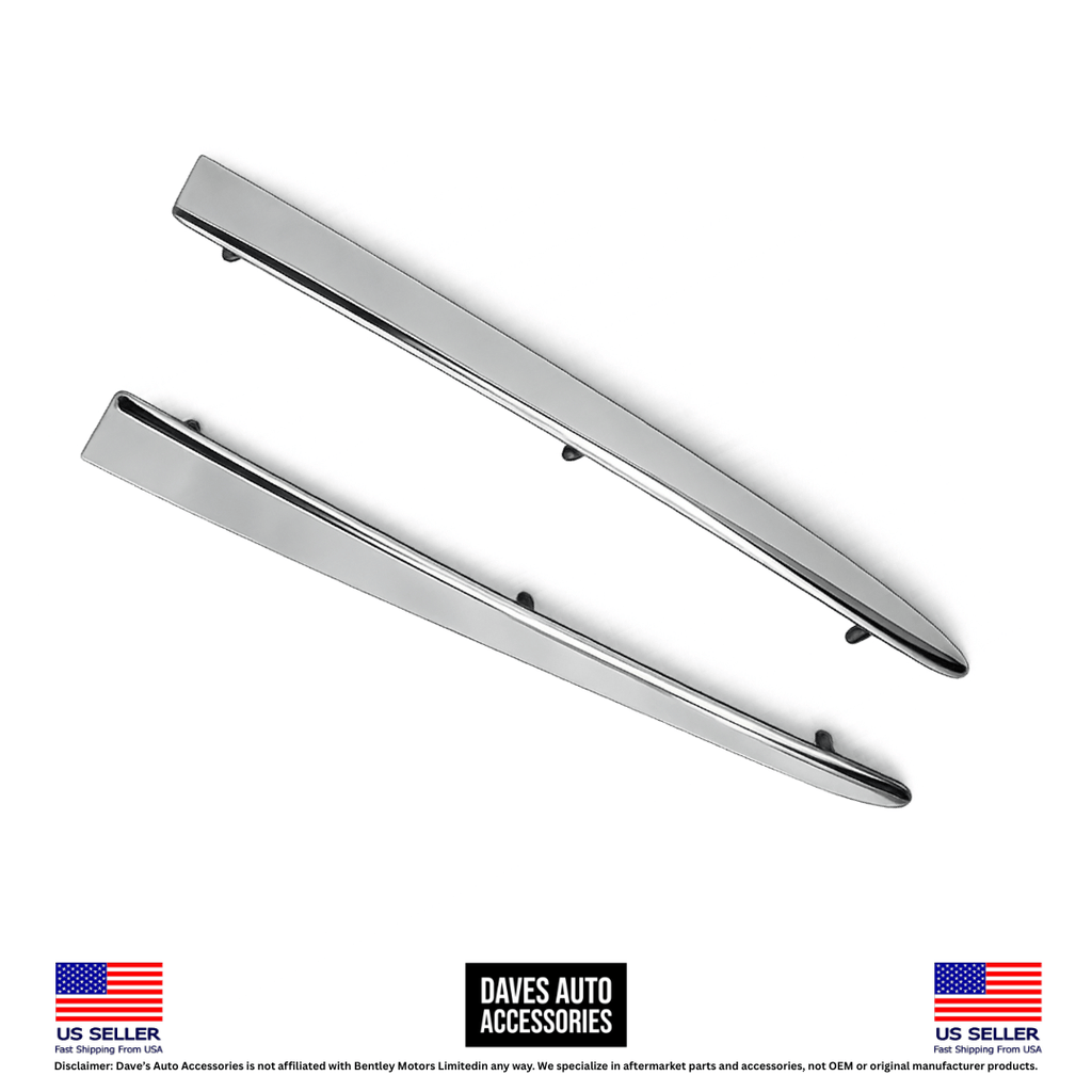 Daves Auto Accessories Bentley Continental GT GTC Flying Spur Front Bumper Side Trim Molding Set